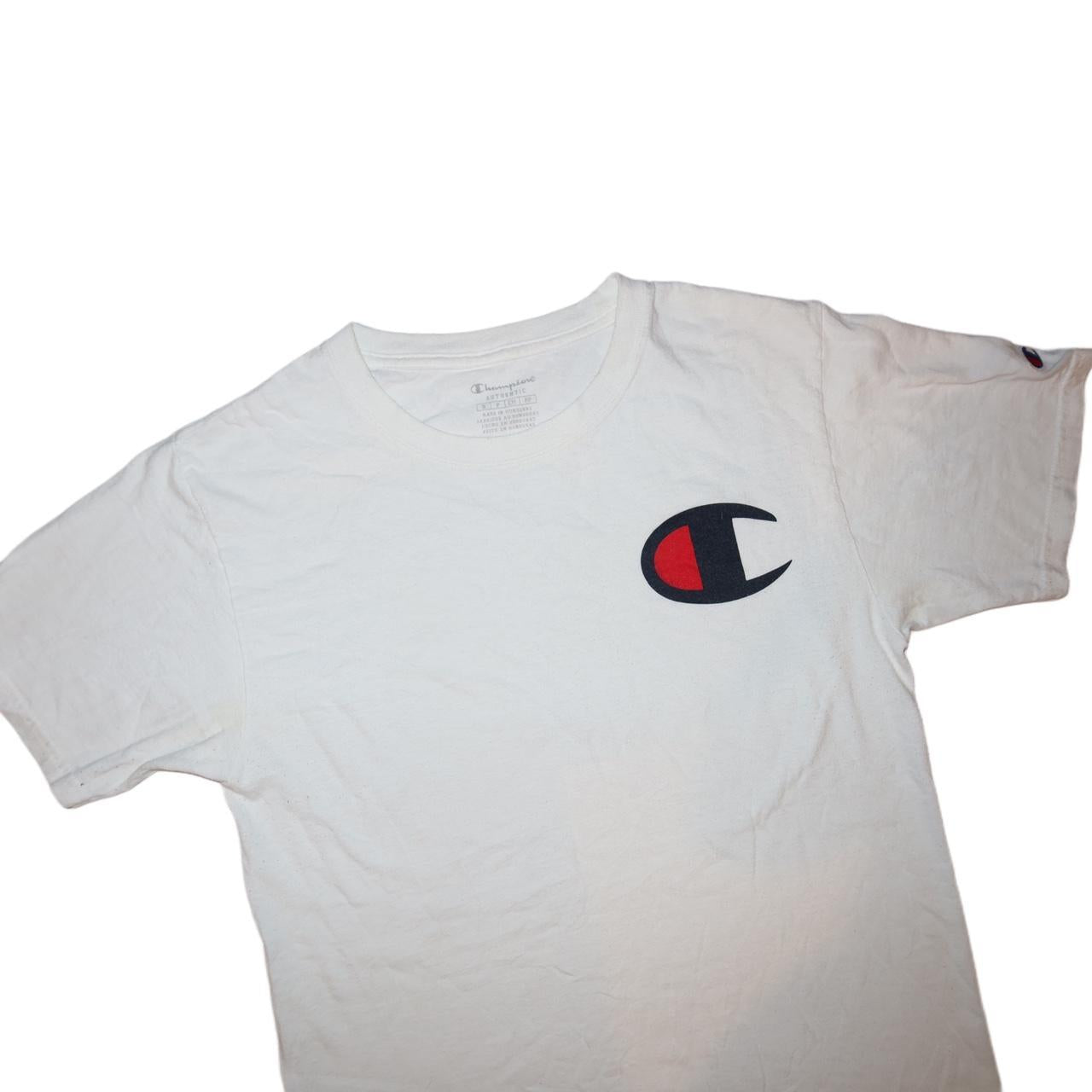 Champion Authentic Logo White T-Shirt -Small