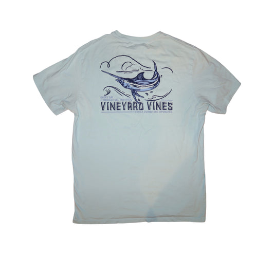 Vineyard Vines ‘Fishing for Marlin’ Pocket T-Shirt Men’s -Medium
