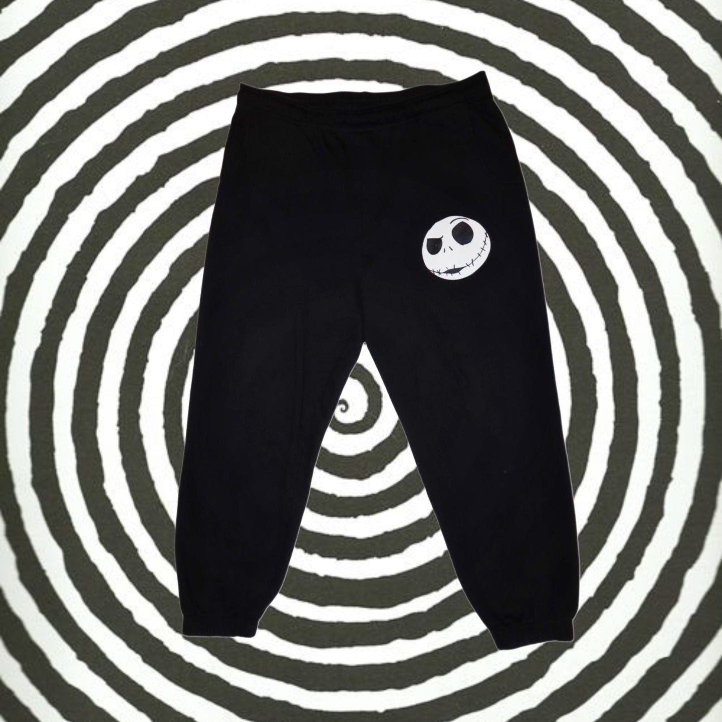 Disney Parks Jack Skellington Jogger Black Sweatpants -Large