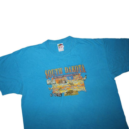 South Dakota The Mount Rushmore State Fruit of the Loom Blue T-Shirt -2XL