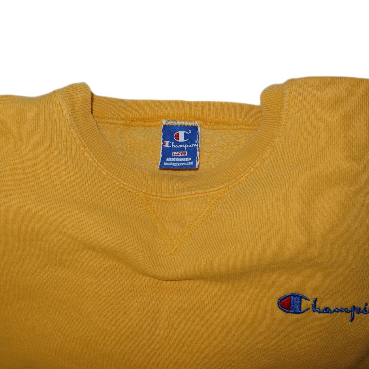 90’s Champion Made In USA Yellow Sweat-Shirt -Large