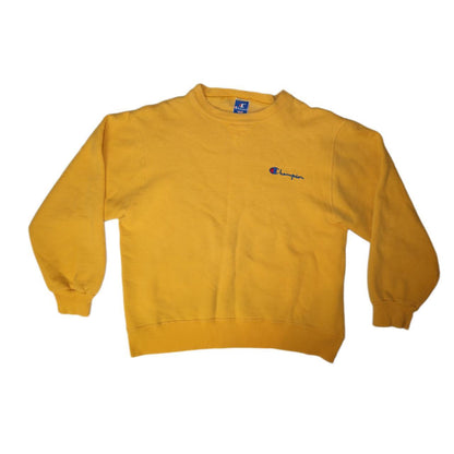 90’s Champion Made In USA Yellow Sweat-Shirt -Large