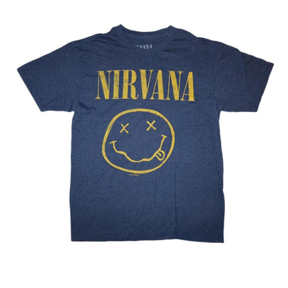 2019 Nirvana Smiley Face Logo Graphic T-Shirt Men’s -Medium