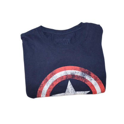 Captain America Marvel Logo Shield T-Shirt Men’s -XL