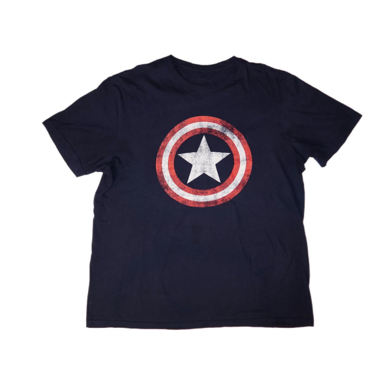 Captain America Marvel Logo Shield T-Shirt Men’s -XL