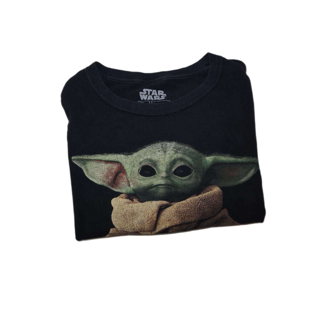 Star Wars The Mandalorian Baby Yoda Black T-Shirt Men’s -Small