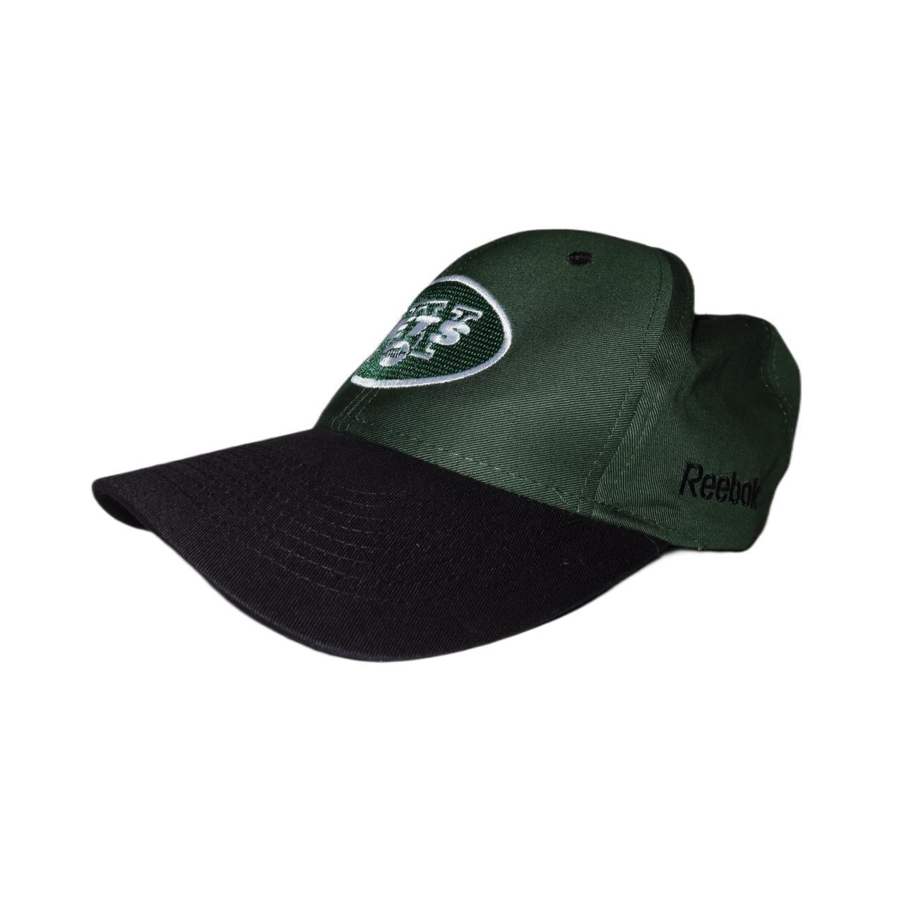 New York Jets NFL Reebok Adjustable Strap Hat Cap Black Green -Adult Size