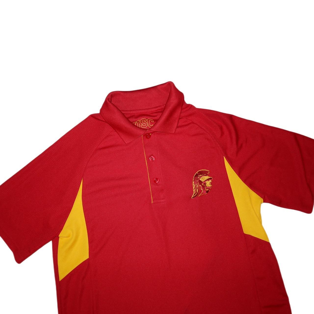 USC Trojans Authentic Apparel Polo Red Shirt Men’s -Medium