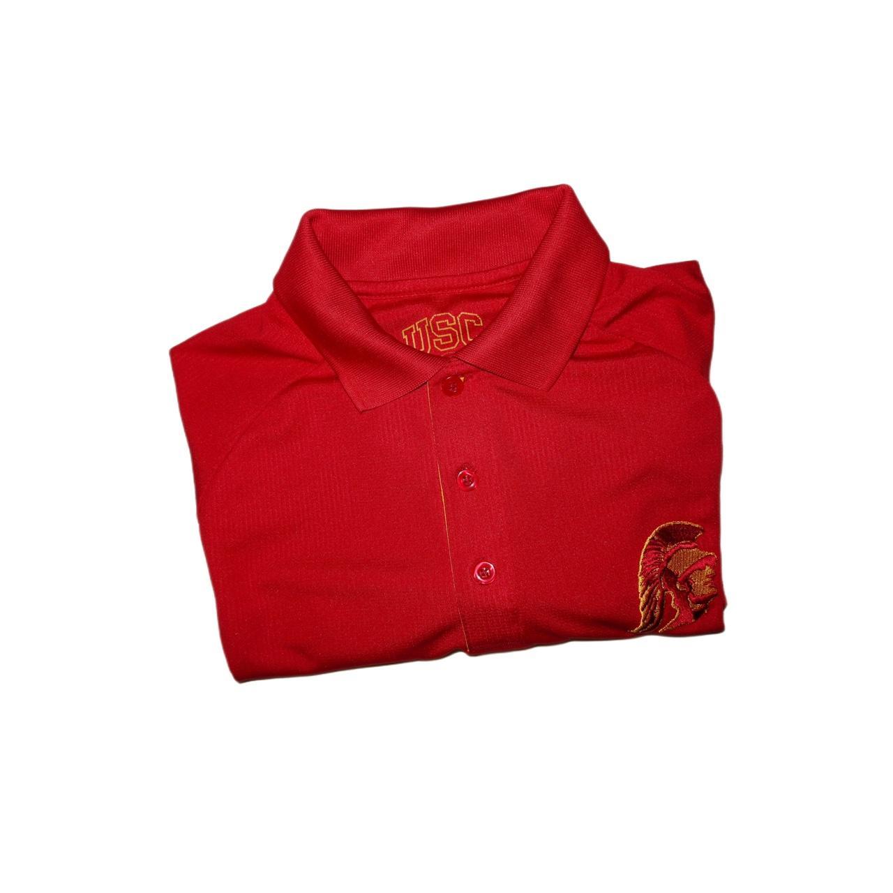 USC Trojans Authentic Apparel Polo Red Shirt Men’s -Medium