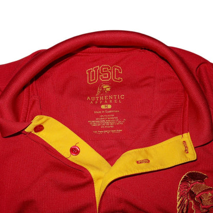 USC Trojans Authentic Apparel Polo Red Shirt Men’s -Medium