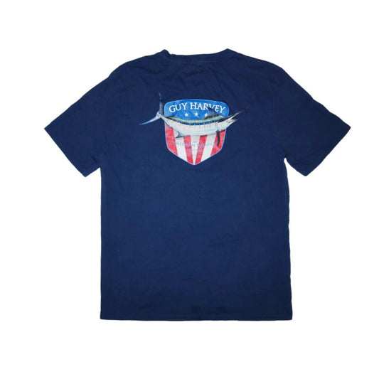 Guy Harvey An American Tradition Graphic Navy T-Shirt Men’s -Medium