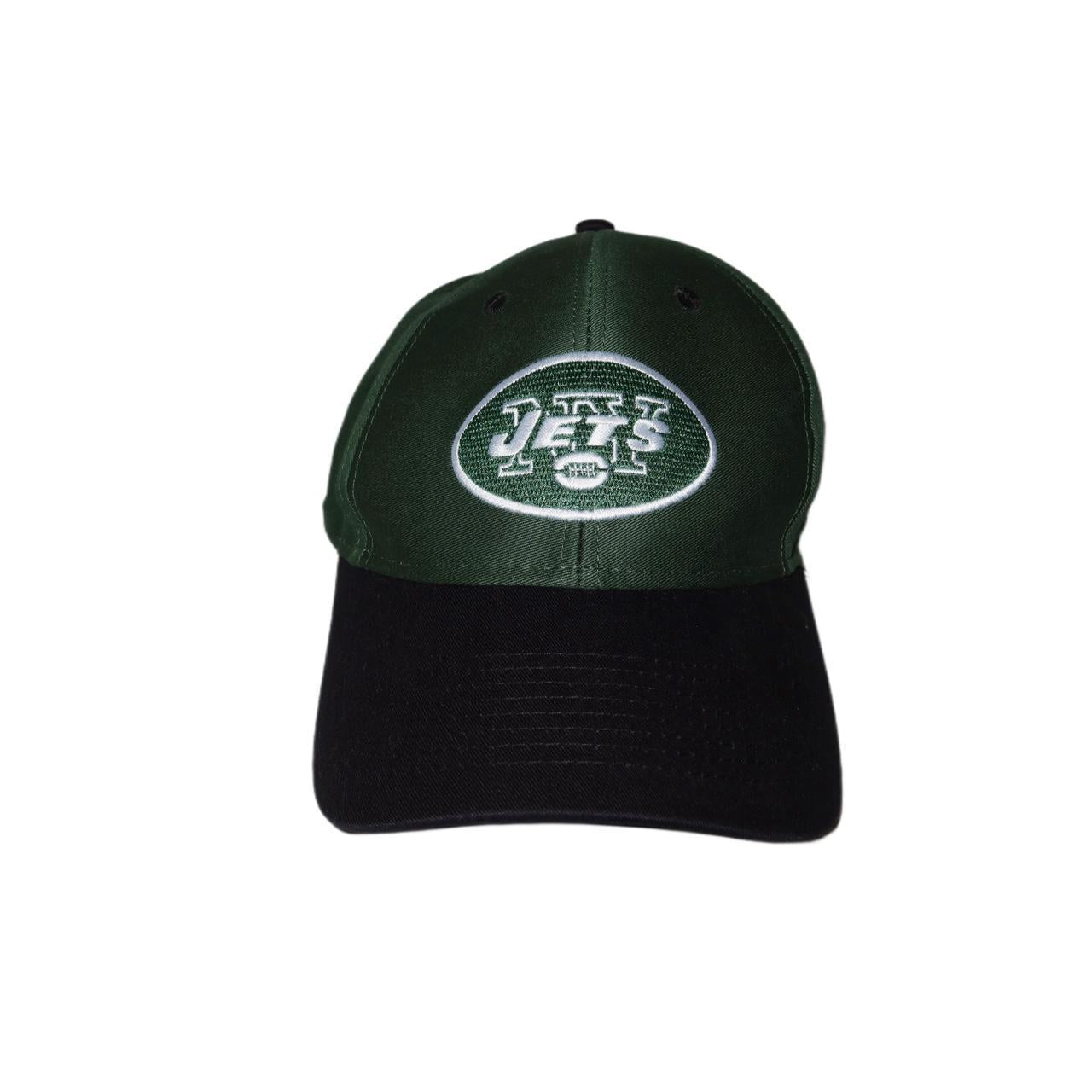 New York Jets NFL Reebok Adjustable Strap Hat Cap Black Green -Adult Size