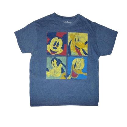 Disney Blue Mickey, Pluto, Goofy, & Donald Men's -Large